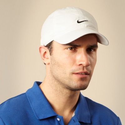 Nike White embroidered logo baseball cap