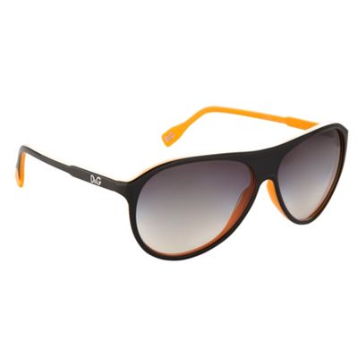 Black two-tone aviator sunglasses
