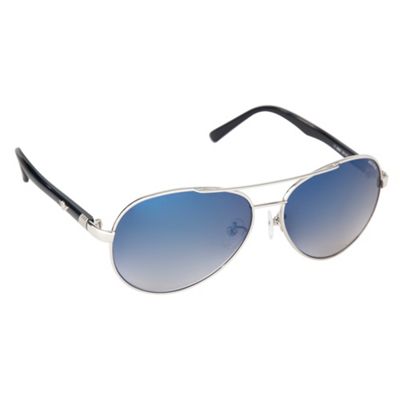 Blue tinted aviator sunglasses