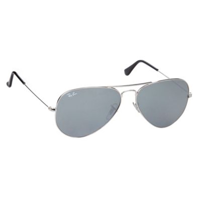 Silver fine frame aviator sunglasses
