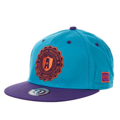 Turquoise flat peak logo cap                                                                                                    