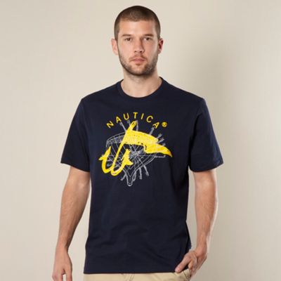 Navy embroidered anchor t-shirt                                                                                                 