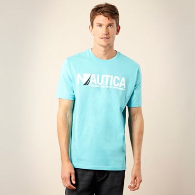 Nautica Aqua brand logo t-shirt