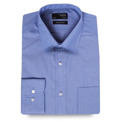 Big and tall light blue fine striped shirt                                                                                      