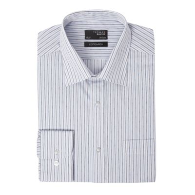 Blue otto stripe long sleeved shirt