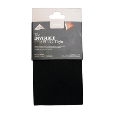Black 60d opaque medium control invisible shaping tights