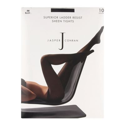 Black 10d sheer ladder resistant matt tights