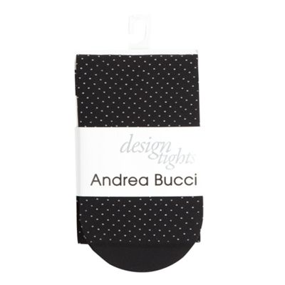 Black sheer polka dot tights