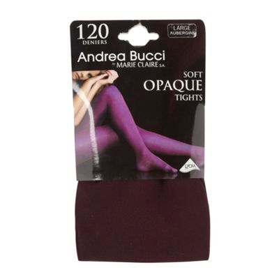 Dark purple 120 denier opaque tights