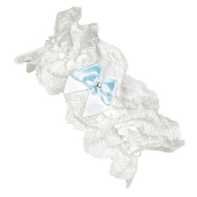 Ivory lace bridal garter