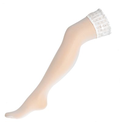 Ivory diamante bow stockings