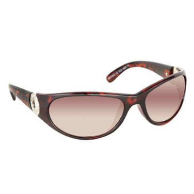 Brown standard plastic sunglasses