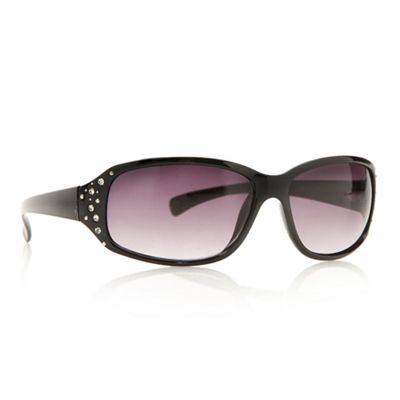 Black Diamant  Hinged Wrap Sunglasses                                                                                           