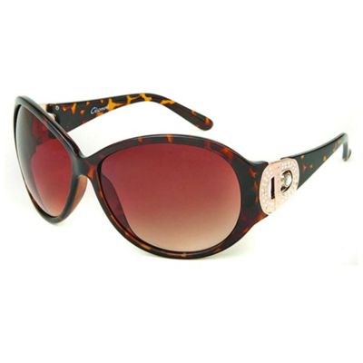 Brown Tortoise Shell Diamant  G Hinge Sunglasses                                                                                