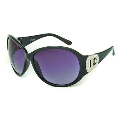 Black Plastic Frame Diamant  Hinge Sunglasses                                                                                   
