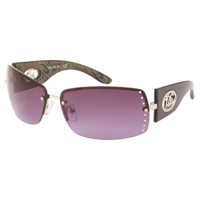 Purple Rimless Diamant  Lens Sunglasses                                                                                         