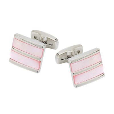 Grey/pink mother of pearl cufflinks