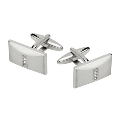 Brushed metal cufflinks