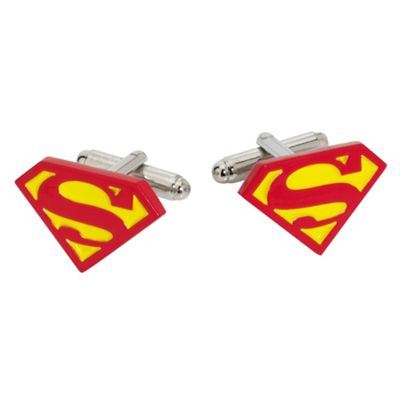 Red and yellow Superman cufflinks