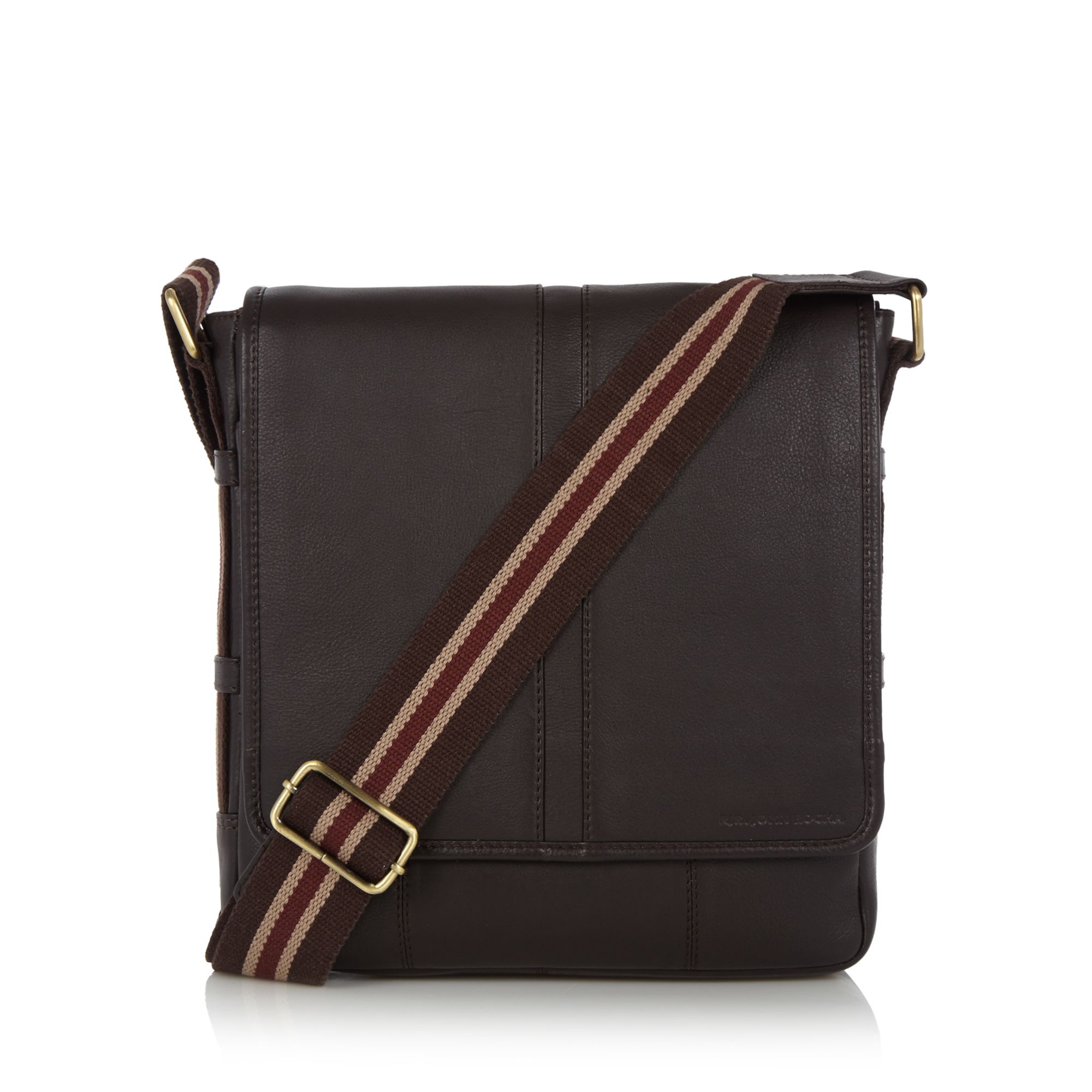 Rjr.John Rocha Mens Designer Brown Leather Utility Bag From Debenhams