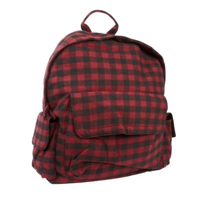 Red Herring Red check rucksack