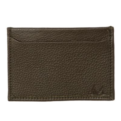 credit card holder men. Khaki leather credit card