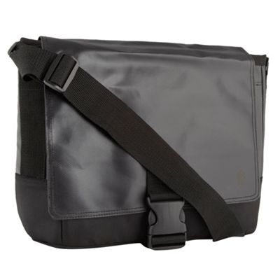 Black waxed despatch bag