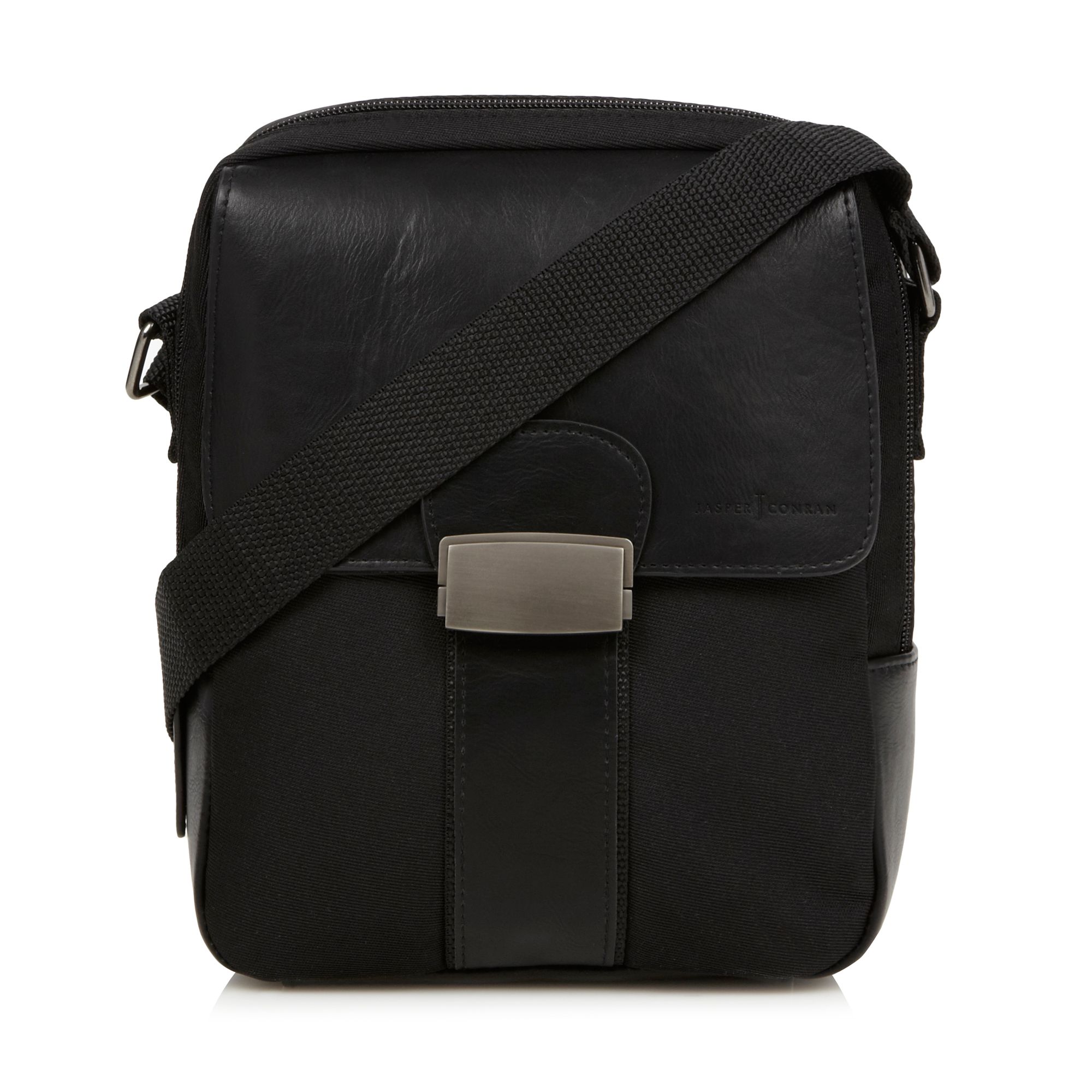 J By Jasper Conran Mens Designer Black Zip Top Cross Body Bag From Debenhams | eBay