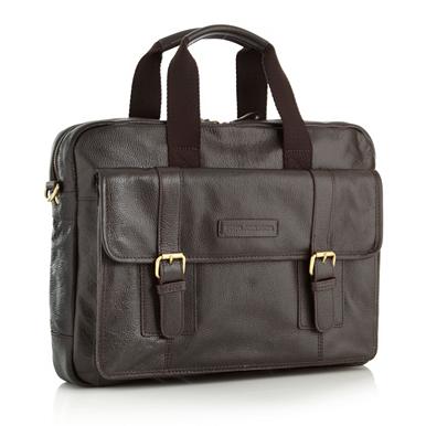 Designer brown leather business bag - Debenhams