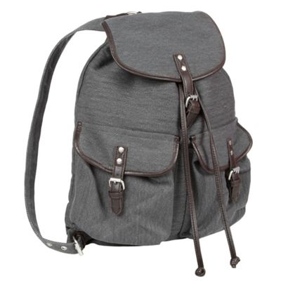 Grey twill rucksack
