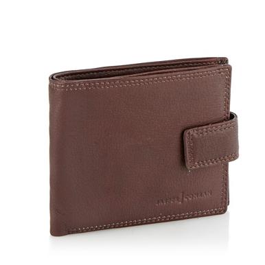 Home Men Accessories Wallets Designer brown leather tab wallet