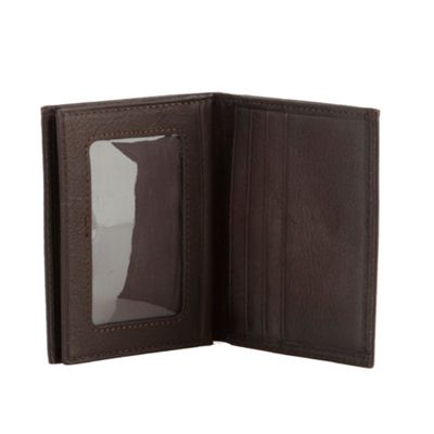 Designer brown trifold leather wallet                                                                                           
