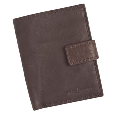 Designer brown large leather wallet                                                                                             