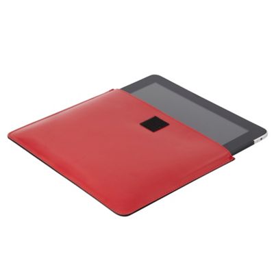 Red leather iPad 2 sleeve