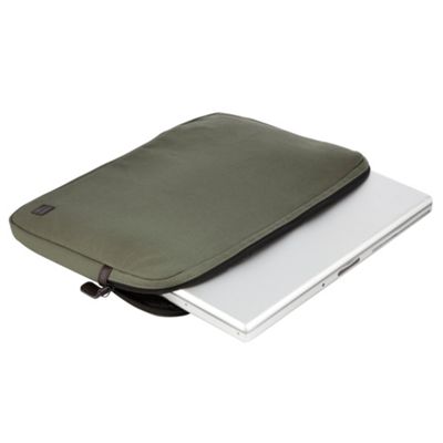 Khaki canvas laptop sleeve