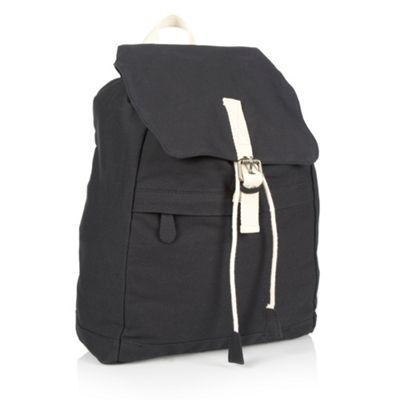 Black canvas rucksack