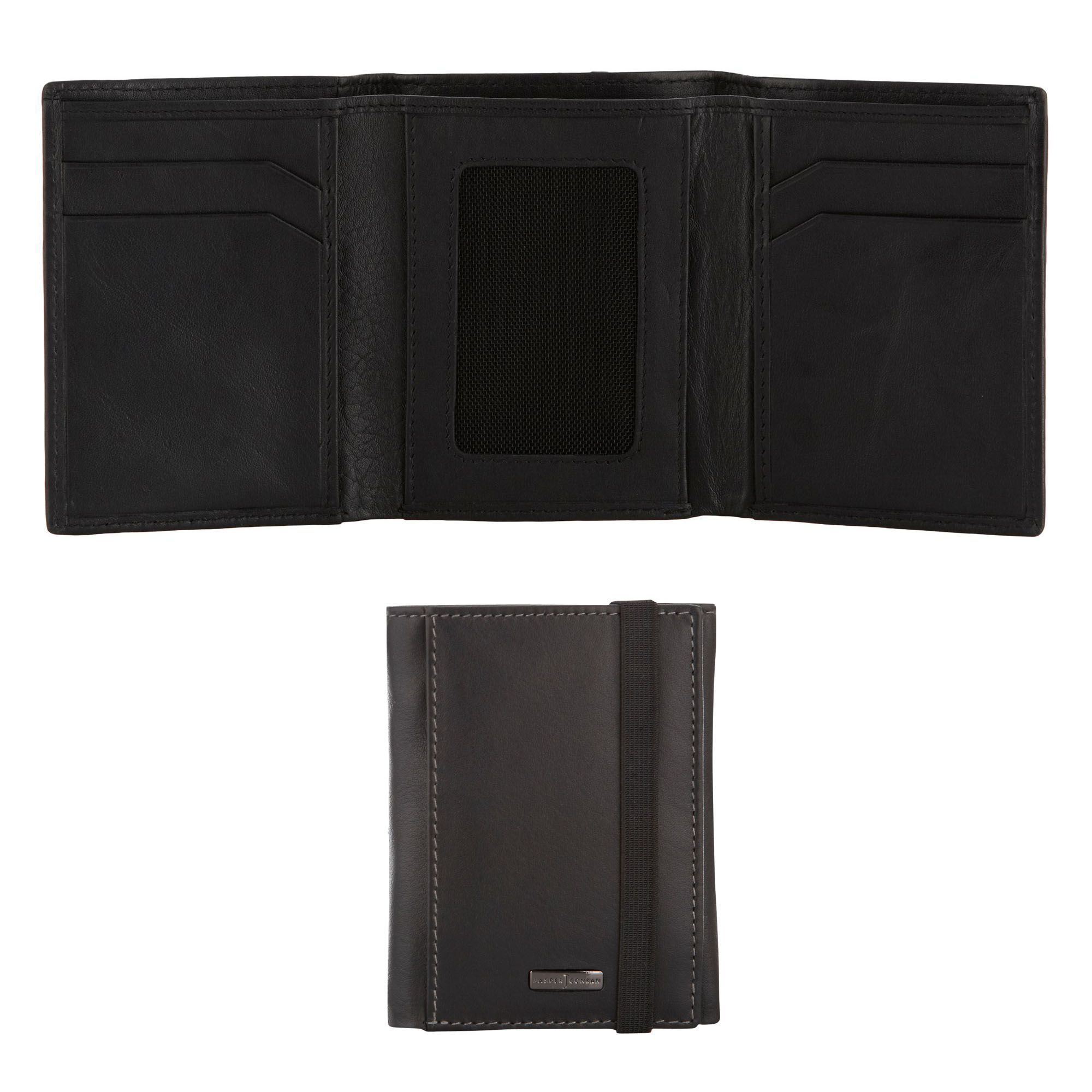 J By Jasper Conran Mens Black Leather Trifold Wallet In A Gift Box eBay