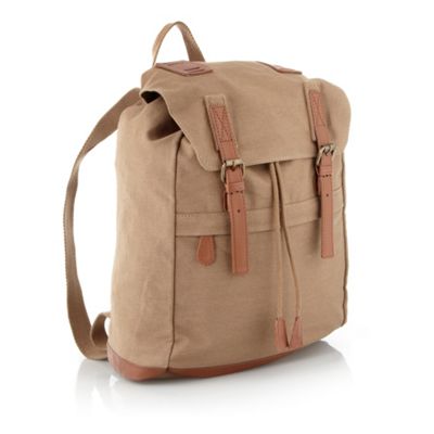 Khaki canvas rucksack