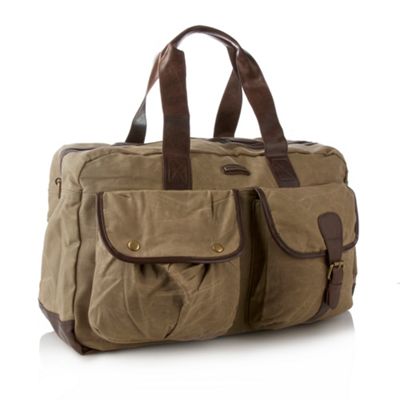Natural waxed weekender bag