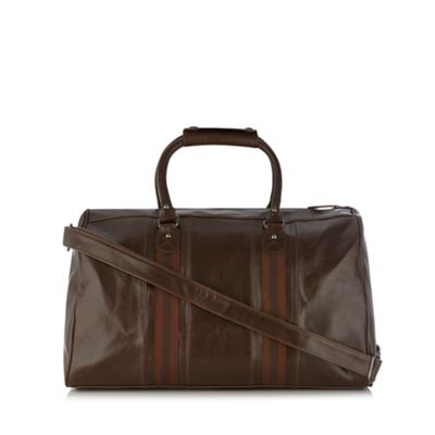 Brown faux leather holdall