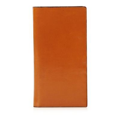 Designer tan leather travel wallet                                                                                              
