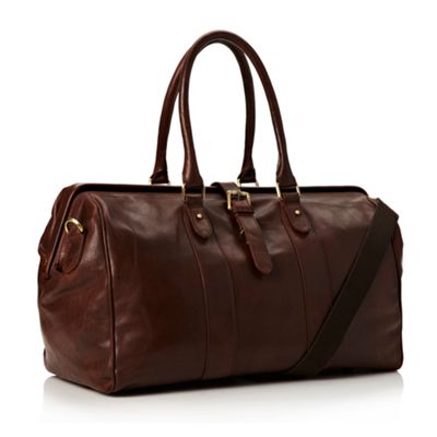 Designer brown leather holdall                                                                                                  