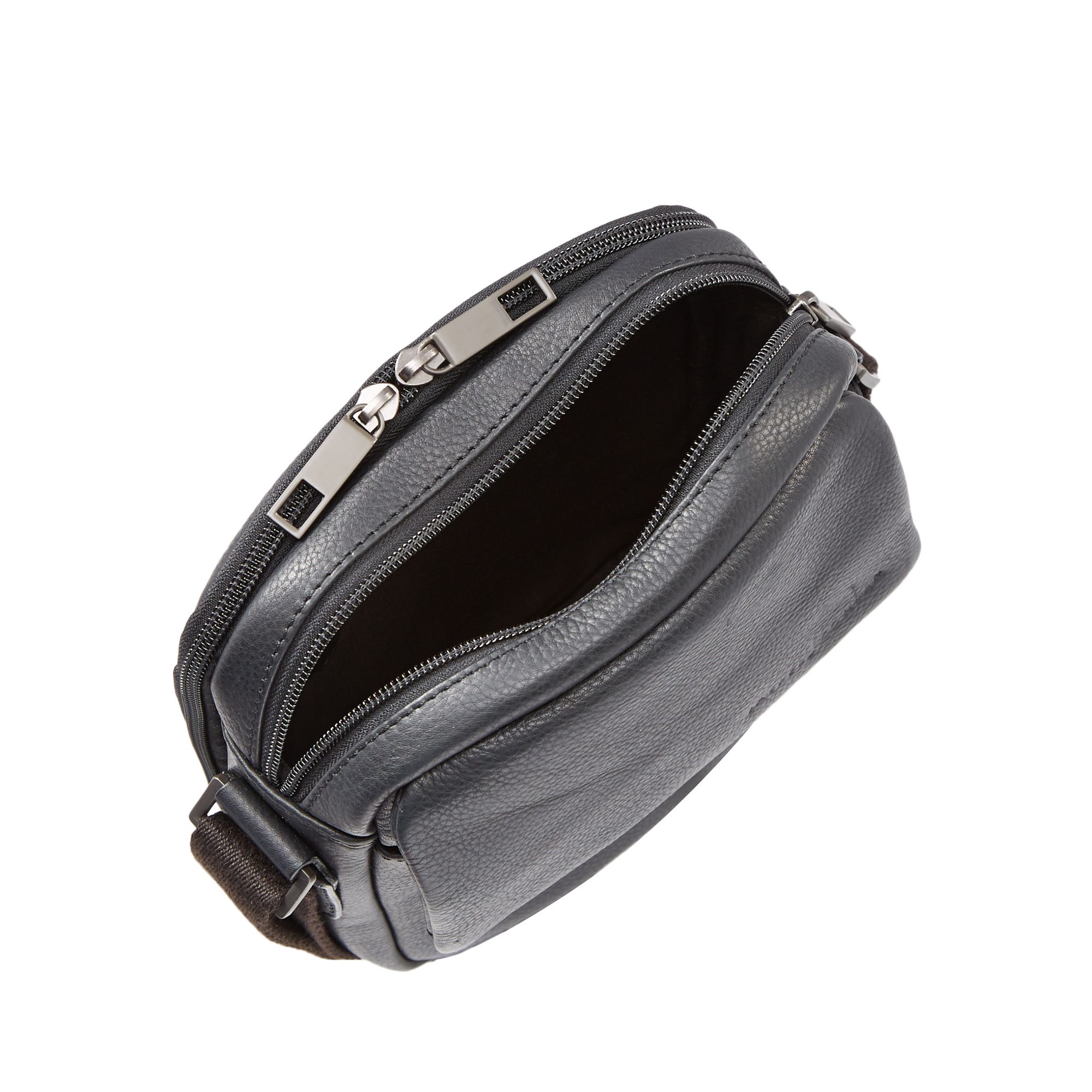 J By Jasper Conran Mens Designer Black Grained Leather Small Cross Body Bag | eBay
