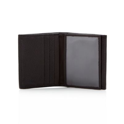 Designer brown leather trifold wallet                                                                                           