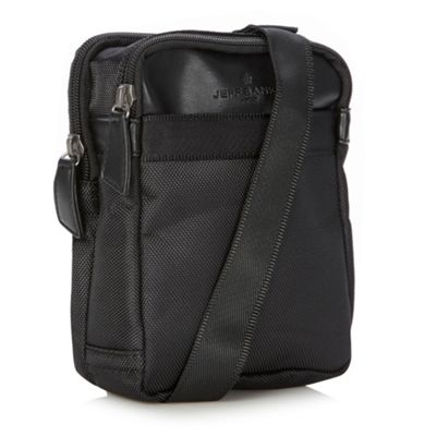 Designer black canvas festival bag                                                                                              