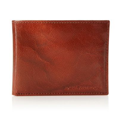 Designer brown Italian leather billfold wallet                                                                                  
