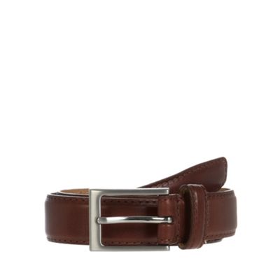 Designer tan luxury slim leather belt