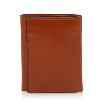 Tan trifold leather wallet                                                                                                      