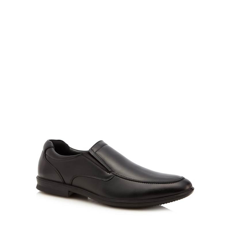 Hush Puppies - Black Leather 'Cane' Slip-On Shoes Review