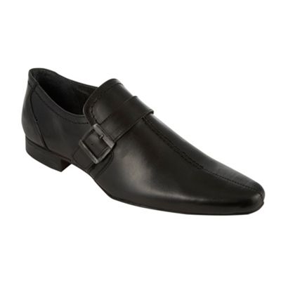 Black 'Avalanche' side buckle shoes                                                                                             